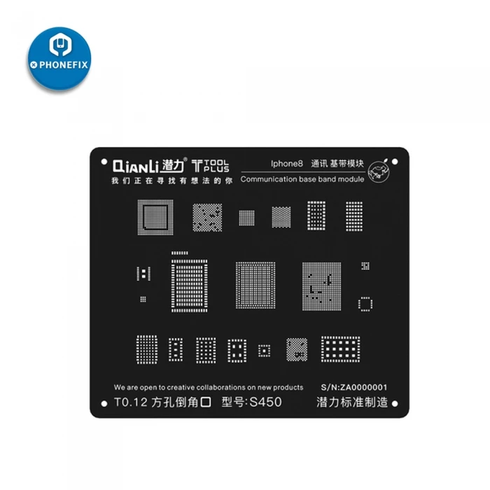 QianLi Universal BGA Reballing Stencil Black Steel net for IPHONE 5S 6 6S 7 8 Communication baseband CHIP Precision Square Hole
QianLi Universal BGA Reballing Stencil Black Steel net for IPHONE 5S 6 6S 7 8 Communication baseband CHIP Precision Square Hole