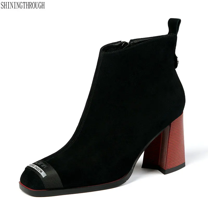 Brand Women Ankle Boots Top Quality Cow Suede leather Ladies Shoes Woman High Heels Motorcycle Boots Office Pump
Brand Women Ankle Boots Top Quality Cow Suede leather Ladies Shoes Woman High Heels Motorcycle Boots Office Pump