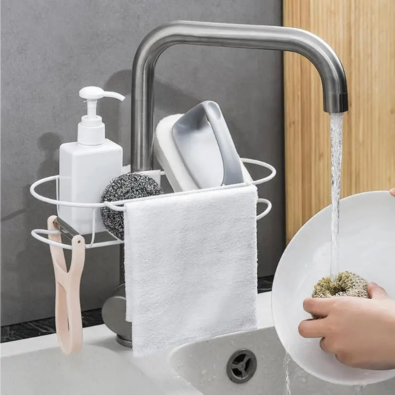 Stainless Steel Sink Faucet Drain Hanging Rack Kitchen Dish Cloth Drain Dry Towel Sponge Rack Home Bathroom Shower Gel Organizer
Stainless Steel Sink Faucet Drain Hanging Rack Kitchen Dish Cloth Drain Dry Towel Sponge Rack Home Bathroom Shower Gel Organizer