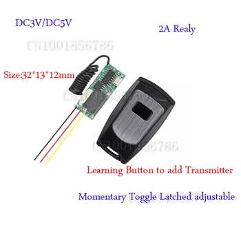 Digital Radio Remote Control Switch Mini Size DC5V Transmitter Receiver System Normally Open Comon Normally Close Learning Code
Digital Radio Remote Control Switch Mini Size DC5V Transmitter Receiver System Normally Open Comon Normally Close Learning Code