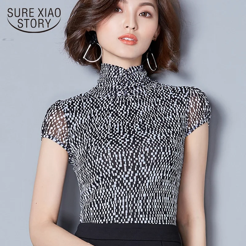 2019 New Arrival Fashion Summer Lattice Printing Short Sleeved Turtleneck T-shirt Female Slim All-match Plus Size Shirt 86A 30
2019 New Arrival Fashion Summer Lattice Printing Short Sleeved Turtleneck T-shirt Female Slim All-match Plus Size Shirt 86A 30