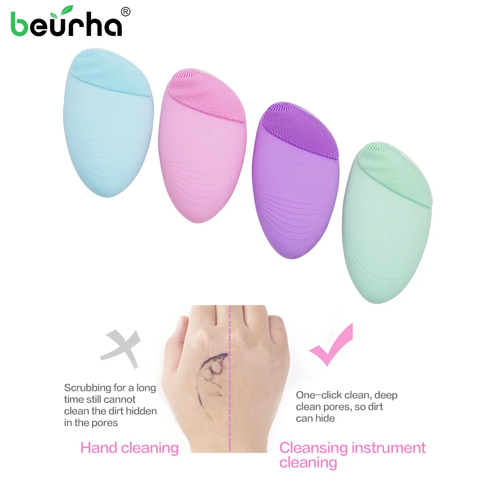 Electric Silicone Facial Cleansing Brush Sonic Vibration Massage USB Rechargeable Smart Ultrasonic Face Cleaner Beauty Tool
Electric Silicone Facial Cleansing Brush Sonic Vibration Massage USB Rechargeable Smart Ultrasonic Face Cleaner Beauty Tool