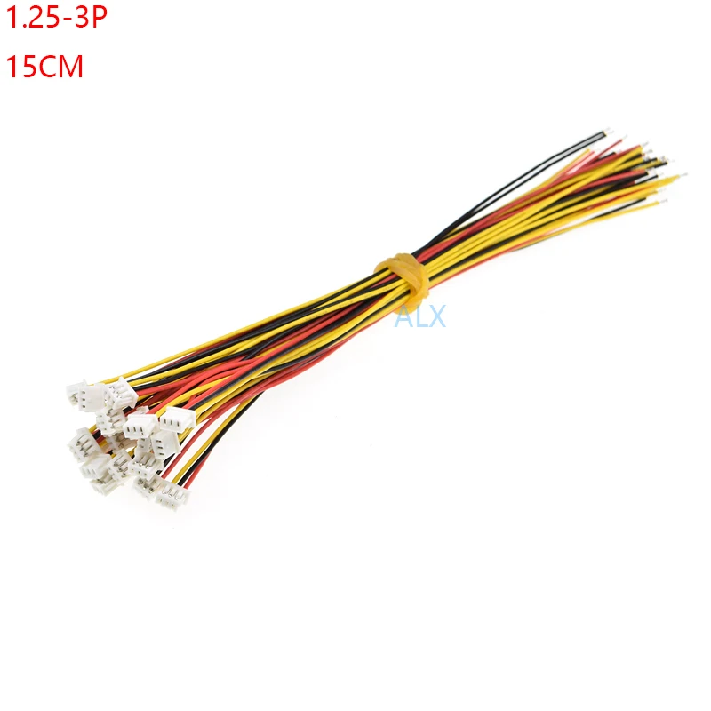 20PCS 150MM mini micro JST 1.25 3pin female plug connector with wire 1.25MM 3pin 3p cable
20PCS 150MM mini micro JST 1.25 3pin female plug connector with wire 1.25MM 3pin 3p cable