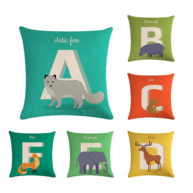 cushion covers for sofa nordic Alphabet Animal Print Fox Sofa Car Pillow Cushion Cover Case Home Decor almofada coussins ZY604
cushion covers for sofa nordic Alphabet Animal Print Fox Sofa Car Pillow Cushion Cover Case Home Decor almofada coussins ZY604