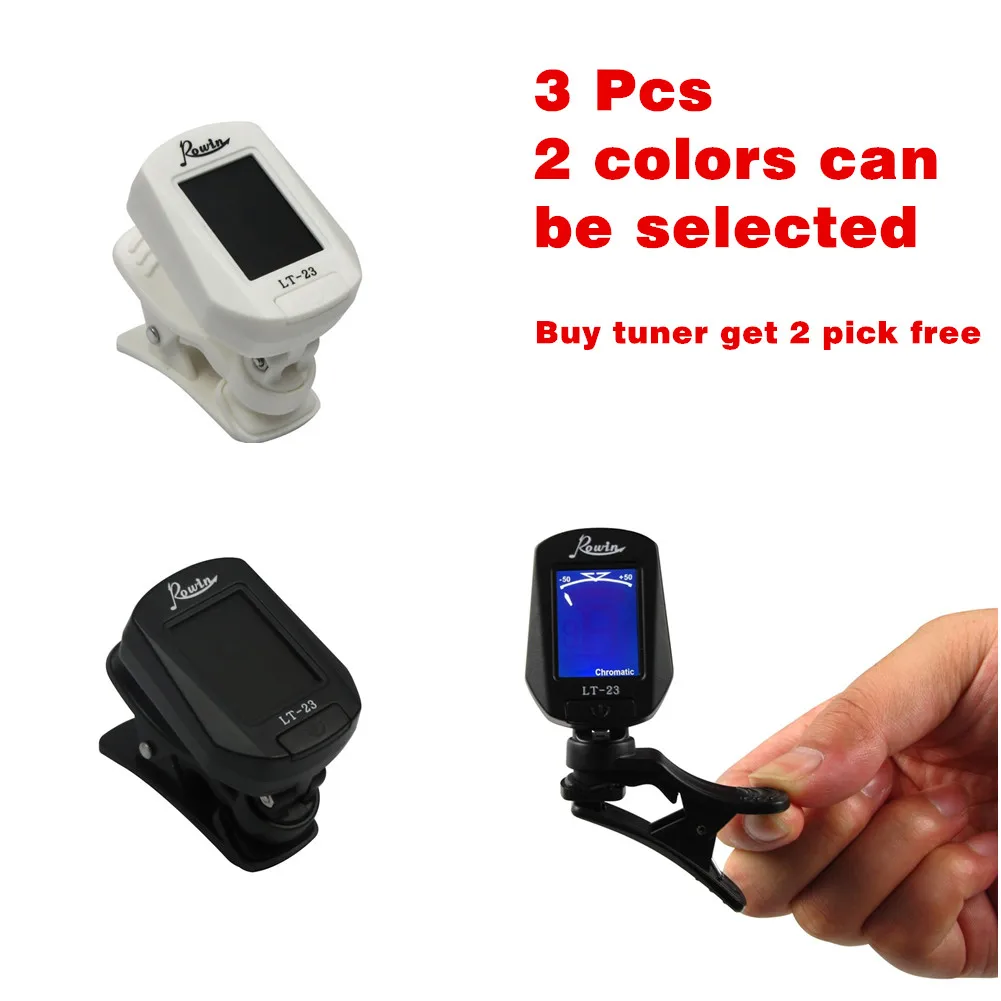 3 Pcs Rowin LT-23 Acoustic Guitar Tuner Clip On Tuner for Electric Guitars Bass Chromatic Violin Ukulele
3 Pcs Rowin LT-23 Acoustic Guitar Tuner Clip On Tuner for Electric Guitars Bass Chromatic Violin Ukulele