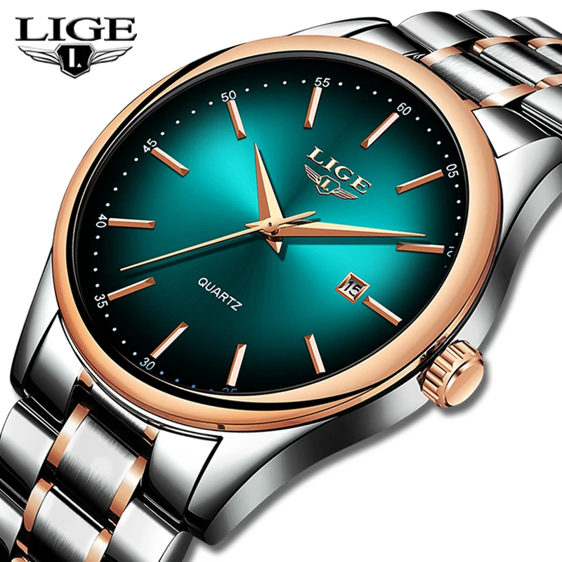2019 New Mens watches LIGE Casual Fashion Watch Men Top Brand Luxury Waterproof Automatic Date Military Clock Relogio Masculino | Наручные