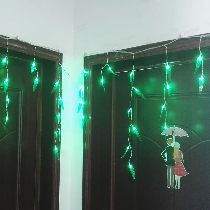 Fairy 8m Green Willow LED Curtain Lights String Garland Christmas Gerlyanda New Year Holiday Party Lights Decoration Room Light 
Fairy 8m Green Willow LED Curtain Lights String Garland Christmas Gerlyanda New Year Holiday Party Lights Decoration Room Light