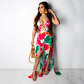 Women Jumpsuits Summer Split Beach Jumpsuit Women 2019 Color Print Backless Halter Ladies Rompers
Women Jumpsuits Summer Split Beach Jumpsuit Women 2019 Color Print Backless Halter Ladies Rompers