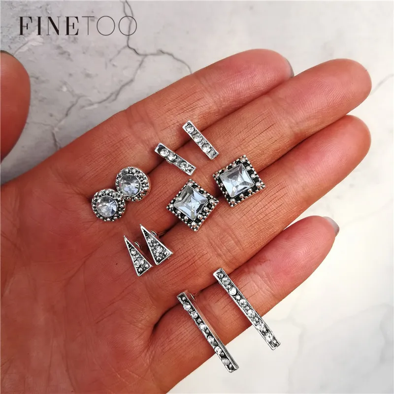 5 Pairs/Set Fashion Square Triangle Bar Crystal Earrings for Women Simple Geometric Stud Earrings Set Earings Fashion Jewelry
5 Pairs/Set Fashion Square Triangle Bar Crystal Earrings for Women Simple Geometric Stud Earrings Set Earings Fashion Jewelry