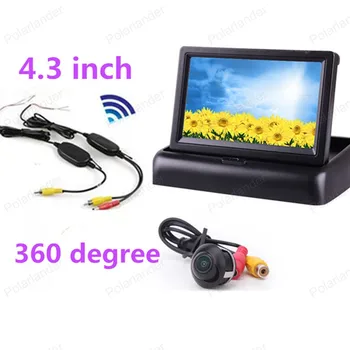

High Resolution 4.3" Color TFT LCD Folding Car Parking Assistance Monitors DC 12V Foldable Car Monitor With Rear View Camera