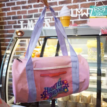 Preppy Women Pink Travel Shoulder Journey Duffle Handbags For Teenager Girls Canvas Luggage Organizer Schoolbags Gym Totes
Preppy Women Pink Travel Shoulder Journey Duffle Handbags For Teenager Girls Canvas Luggage Organizer Schoolbags Gym Totes