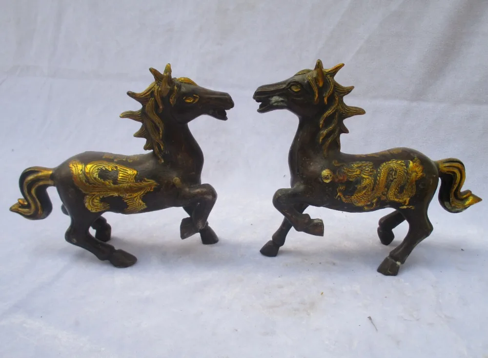 Art & Collectible 1 Pair Of Chinese Old Copper Carved Gold Gilt Dragon Horse and phoenix Horse statue/Horse sculpture 02
Art & Collectible 1 Pair Of Chinese Old Copper Carved Gold Gilt Dragon Horse and phoenix Horse statue/Horse sculpture 02