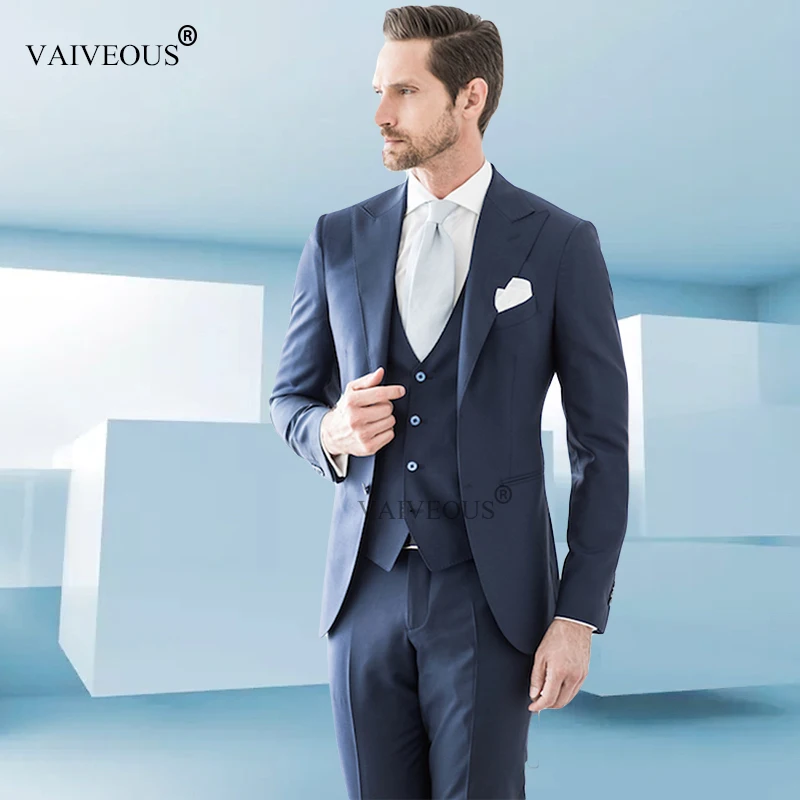 Mucielee Cheap Male Suit Slim Fit Mens Formal Wear Men Prom Suits Wedding Groom Blazer Masculino 3 Pieces (jacket+pants+Vest)
Mucielee Cheap Male Suit Slim Fit Mens Formal Wear Men Prom Suits Wedding Groom Blazer Masculino 3 Pieces (jacket+pants+Vest)
