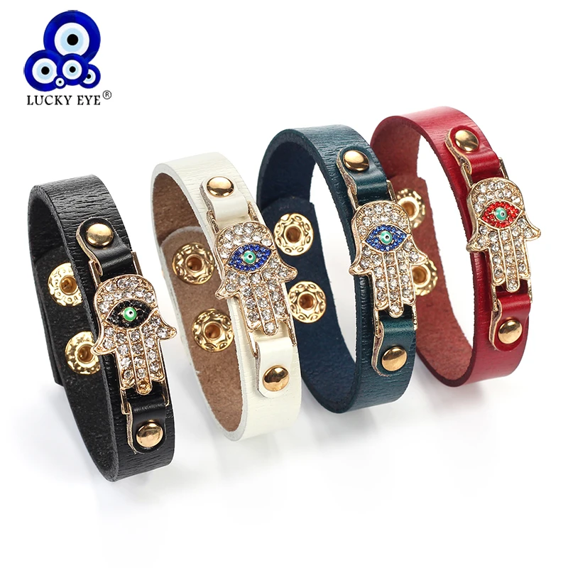 Lucky Eye Hamsa Hand Charms Bracelet Evil Eye Crystal Charm Bracelet For Men Women Jewelry 4 Colors Adjustable EY217
Lucky Eye Hamsa Hand Charms Bracelet Evil Eye Crystal Charm Bracelet For Men Women Jewelry 4 Colors Adjustable EY217