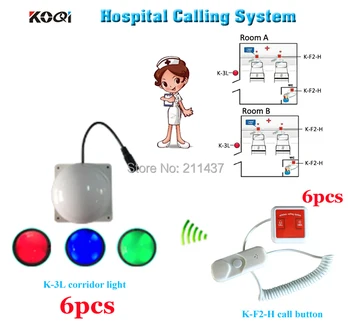 Wireless nurse call emergency service call system K-F2-H call bell for patient and K-3L corridor light for nurse from outside
Wireless nurse call emergency service call system K-F2-H call bell for patient and K-3L corridor light for nurse from outside