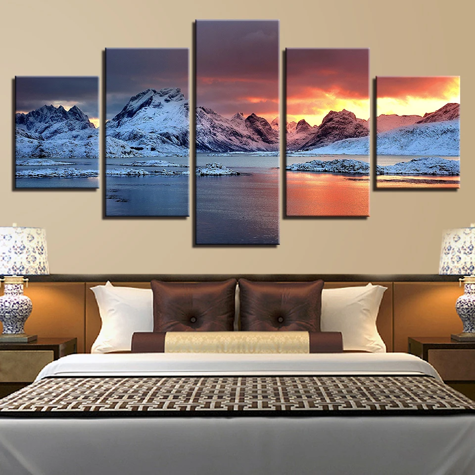 Canvas HD Prints Pictures For Living Room Wall Art Framework 5 Pieces Iceland Aurora Paintings Snow Mountains Posters Home Decor
Canvas HD Prints Pictures For Living Room Wall Art Framework 5 Pieces Iceland Aurora Paintings Snow Mountains Posters Home Decor