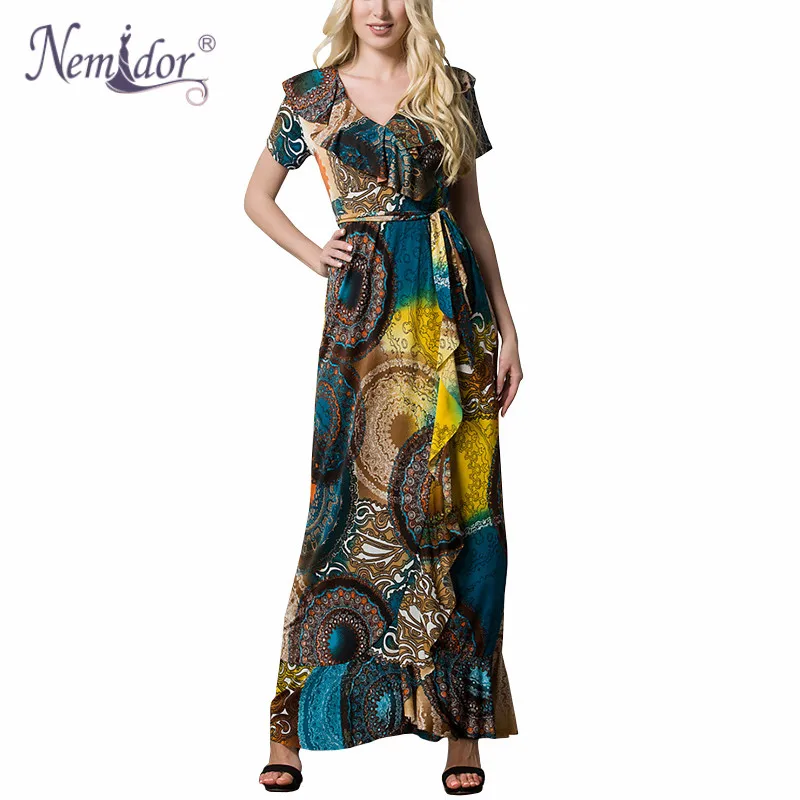 Nemidor Women Casual V-neck Patchwork Vintage Ruffles Beach Summer Dress Plus Size 6XL 7XL Short Sleeve Stretchy Long Dress
Nemidor Women Casual V-neck Patchwork Vintage Ruffles Beach Summer Dress Plus Size 6XL 7XL Short Sleeve Stretchy Long Dress