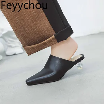 Women Slippers Pu Square Toe Med Heels Strange Style 2019 New Sexy Fashion Outside Casual Summer Spring Black Big Size 34-48
Women Slippers Pu Square Toe Med Heels Strange Style 2019 New Sexy Fashion Outside Casual Summer Spring Black Big Size 34-48