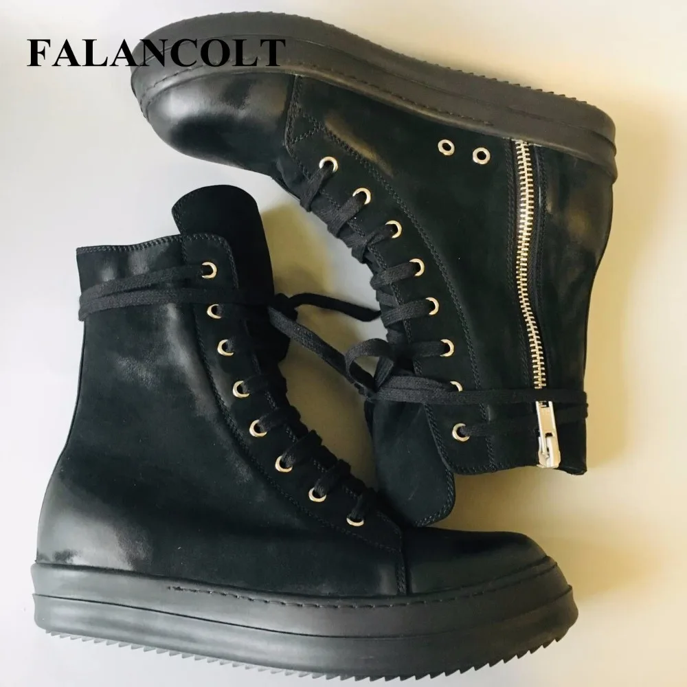 2019 Exclusive customized Wax Cow Leather full black Lace Up High Top casual trainer shoes genuine leather hip hop flat shoes
2019 Exclusive customized Wax Cow Leather full black Lace Up High Top casual trainer shoes genuine leather hip hop flat shoes