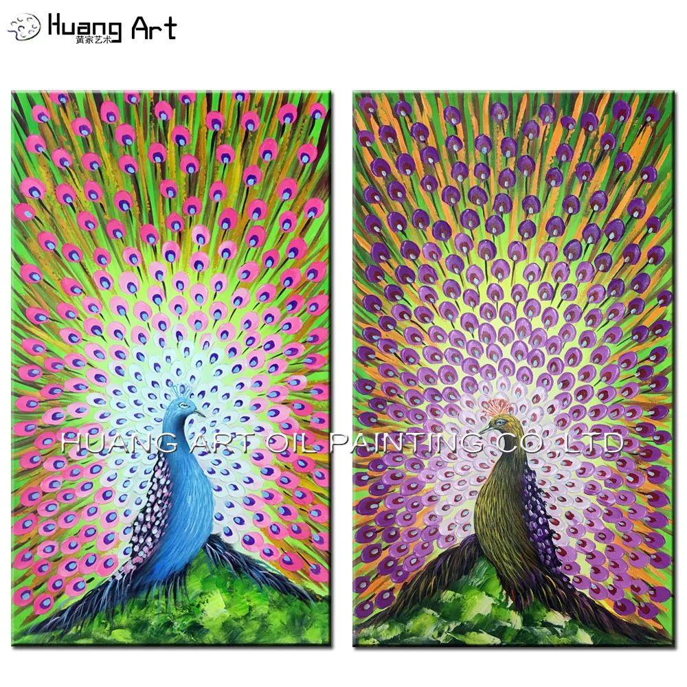 New Handmade Color Peacock Oil Painting on Canvas Hand Painted Modern Abstract Knife Animal Painting for Room Wall Decor Art
New Handmade Color Peacock Oil Painting on Canvas Hand Painted Modern Abstract Knife Animal Painting for Room Wall Decor Art