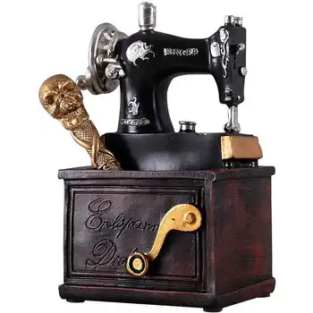Vintage Home Decor Sewing Machine Storage Pen Holder Figurines Resin Storage Boxes Decoration Crafts Home Decoration Accessories
Vintage Home Decor Sewing Machine Storage Pen Holder Figurines Resin Storage Boxes Decoration Crafts Home Decoration Accessories