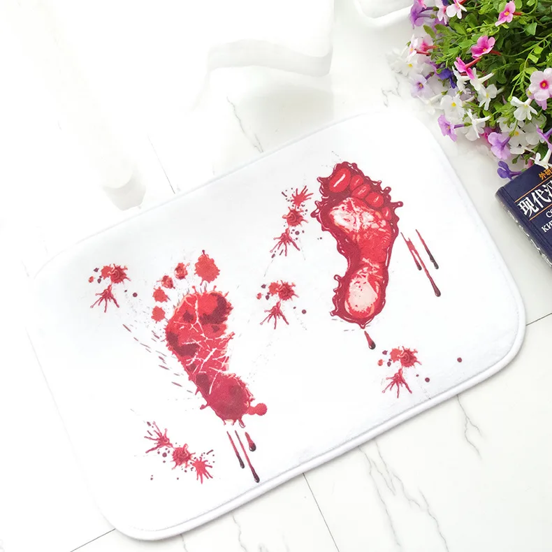 2019 Halloween Decor Novelty Doormat Blood Carpet Bathroom Water Absorption Non-slip Rug Horror Terror Bloody Footprint Carpet
2019 Halloween Decor Novelty Doormat Blood Carpet Bathroom Water Absorption Non-slip Rug Horror Terror Bloody Footprint Carpet