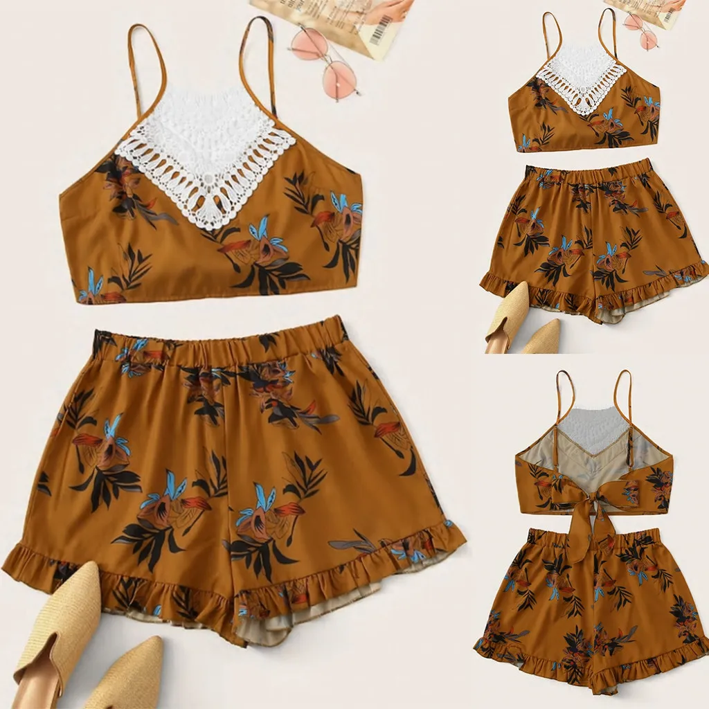 Womail Women Sets Women Halter Floral Print Pullover Sexy Set Suit Womens Two Piece Sets Summer Big Size Boho Apr 27
Womail Women Sets Women Halter Floral Print Pullover Sexy Set Suit Womens Two Piece Sets Summer Big Size Boho Apr 27