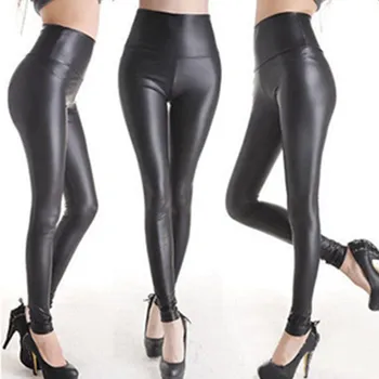 2019 Thicken Winter PU Leather women pants high waist elastic fleece stretch Slim woman pencil pants skinny trousers W3
2019 Thicken Winter PU Leather women pants high waist elastic fleece stretch Slim woman pencil pants skinny trousers W3