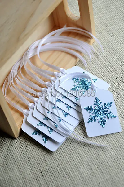 

Snowflake Gift Favor Tags, Gift Tags, Price Tags, Jewelry Tags, Wedding Birthday Party Favors christmas Wish Tree, Gift Tags