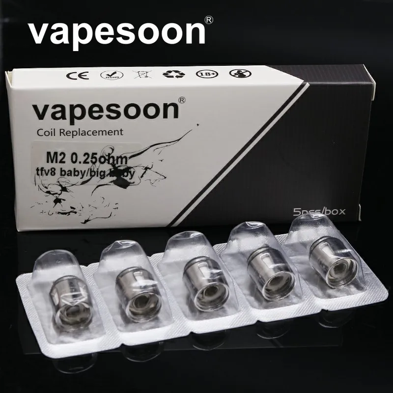 5pcs Original VapeSoon Coil Head X4 Q2 T8 T6 M2 For TFV8 Big BABY Atomizer Tank Stick V8 Kit H-Priv G150
5pcs Original VapeSoon Coil Head X4 Q2 T8 T6 M2 For TFV8 Big BABY Atomizer Tank Stick V8 Kit H-Priv G150