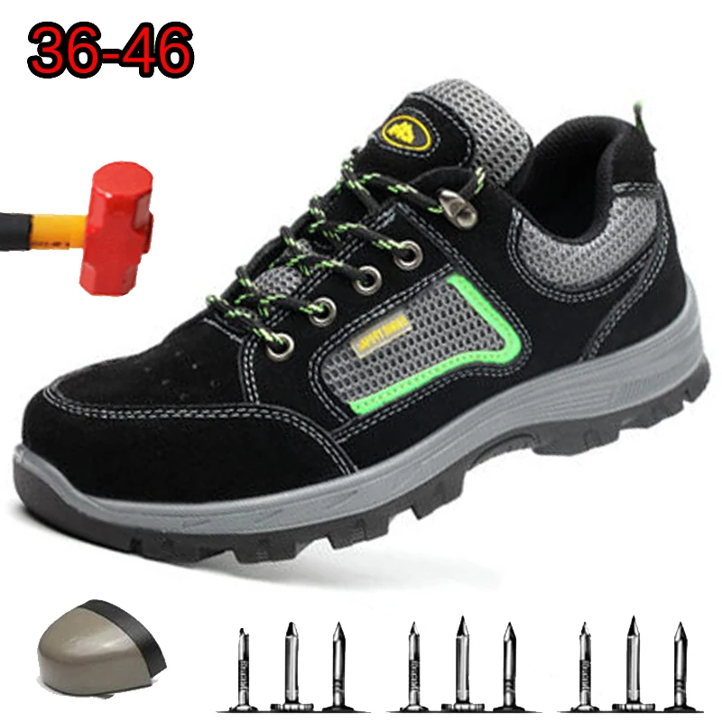 

Summer Non-slip Smash-proof puncture labor insurance Shoes men and women Wear Work Boots Deodorant Breathable Safety Shoes