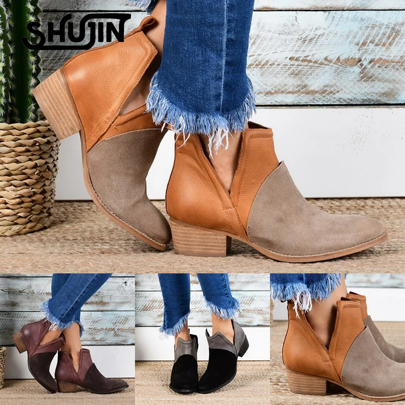 Women Scrub PU Leather Boots Female Autumn Casual Flat Shoes Ladies Low Heel Shoes Femme Booties botas mujer Plus Size 35-43
Women Scrub PU Leather Boots Female Autumn Casual Flat Shoes Ladies Low Heel Shoes Femme Booties botas mujer Plus Size 35-43