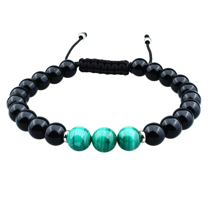 HAWSON Malachite Bracelets for Men Black Stone Beads Bracelet for Anxiety with Adjustable Braided Rope in Gift Box Package
HAWSON Malachite Bracelets for Men Black Stone Beads Bracelet for Anxiety with Adjustable Braided Rope in Gift Box Package