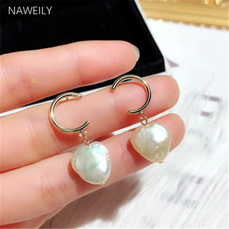Simple Irregular Pearl Earrings Natural Freshwater Pearl Stud Earring Sterling Silver Pin Oorbellen Femme 2019 New
Simple Irregular Pearl Earrings Natural Freshwater Pearl Stud Earring Sterling Silver Pin Oorbellen Femme 2019 New
