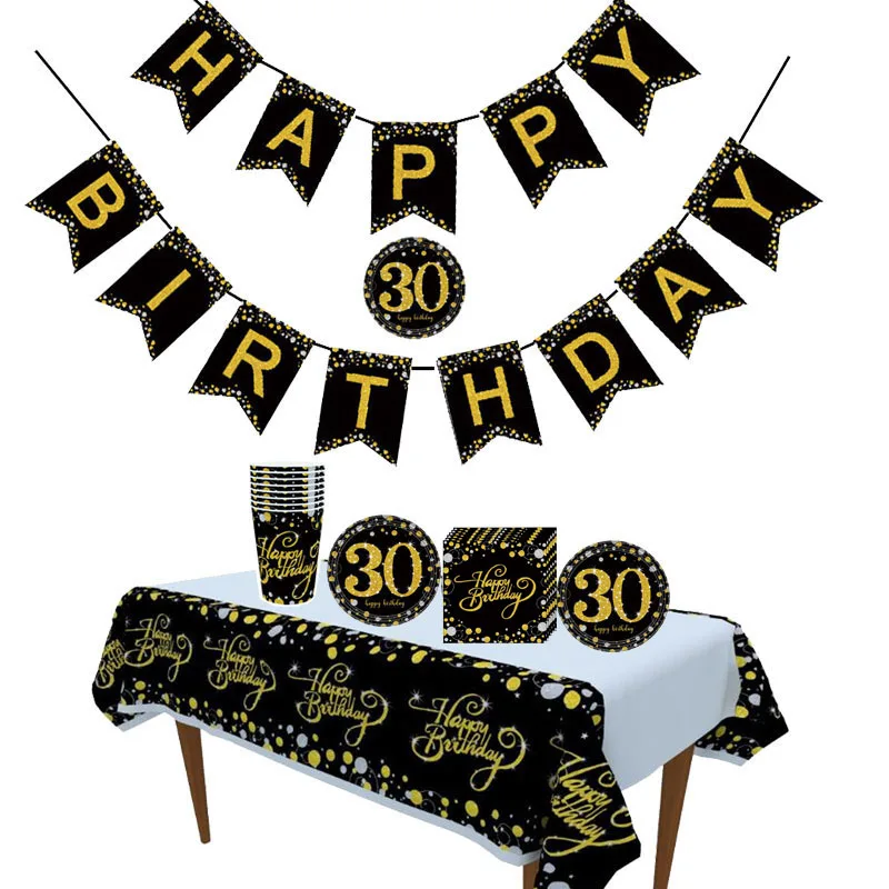 Chicinlife 21st 30th 40th 50th 60th Happy Birthday Banner Disposable Tableware Sets Paper Cup Plates Adult Birthday Party Decor
Chicinlife 21st 30th 40th 50th 60th Happy Birthday Banner Disposable Tableware Sets Paper Cup Plates Adult Birthday Party Decor