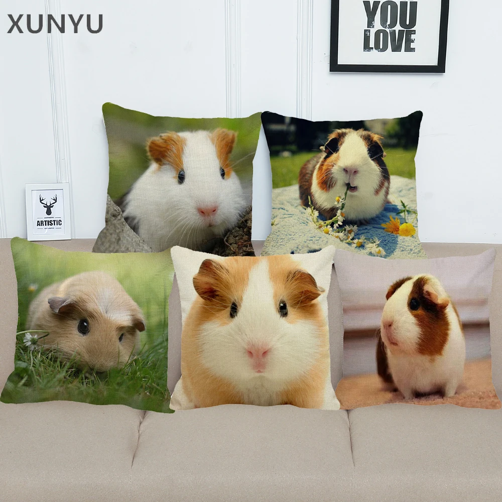 XUNYU Guinea Pig Linen Pillowcase Home Sofa Square Pillow Case Animal Pattern Decorative Cushion Cover 45X45cm BZ214
XUNYU Guinea Pig Linen Pillowcase Home Sofa Square Pillow Case Animal Pattern Decorative Cushion Cover 45X45cm BZ214