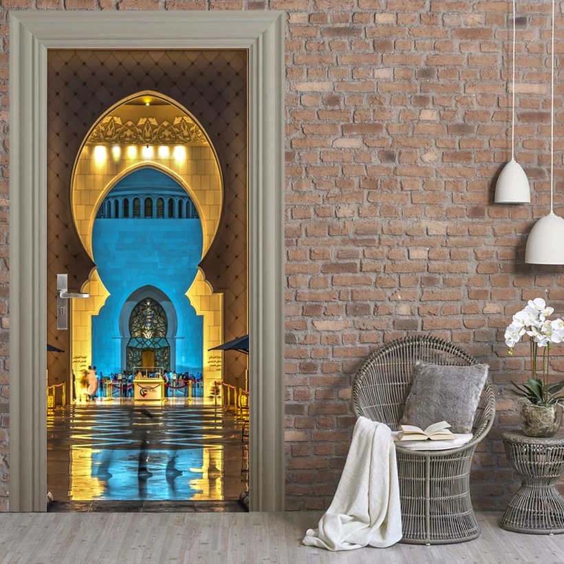 Free shipping golden castle removable Door Sticker for Bedroom Living Room gift art PVC Waterproof Decal door wrap 77*200cm
Free shipping golden castle removable Door Sticker for Bedroom Living Room gift art PVC Waterproof Decal door wrap 77*200cm