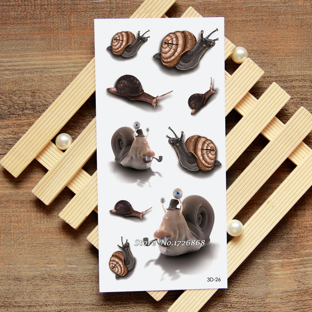 3D Snails Fake Tattoo Decals Temporary Tattoo Body Art Flash Tattoo Stickers Waterproof For Women Men #026
3D Snails Fake Tattoo Decals Temporary Tattoo Body Art Flash Tattoo Stickers Waterproof For Women Men #026