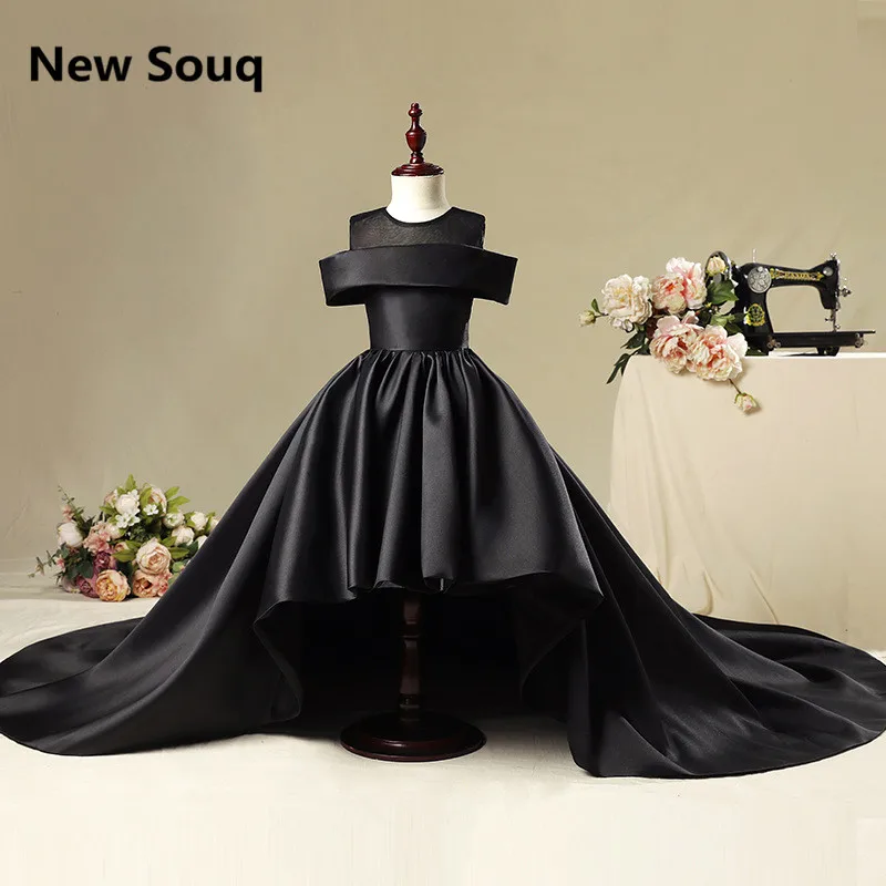 Princess Sweep Train Long Black Flower Girl Dresses High Low A-Line Girl Pageant Dress Formal Girls Evening Prom Party Gowns
Princess Sweep Train Long Black Flower Girl Dresses High Low A-Line Girl Pageant Dress Formal Girls Evening Prom Party Gowns