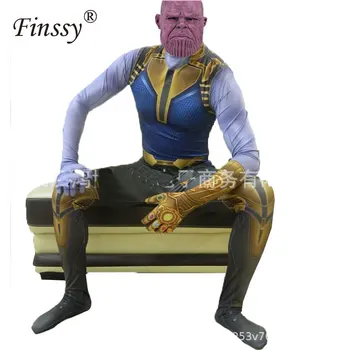 Newest Thanos Suit Zentai Bodysuit Cosplay Avengers Infinity War Costume Jumpsuit Rompers Adult Gift Halloween Props
Newest Thanos Suit Zentai Bodysuit Cosplay Avengers Infinity War Costume Jumpsuit Rompers Adult Gift Halloween Props