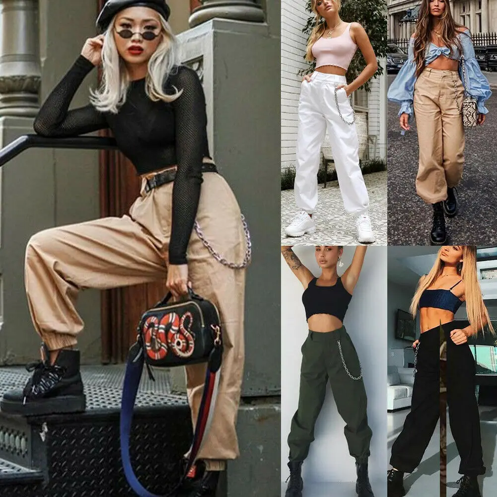 2019 New Fashion Women High Waist Hip-Pop Combat Cargo Harem Pants Leggings Trouser Solid Long Daily Casual Pants No Chain
2019 New Fashion Women High Waist Hip-Pop Combat Cargo Harem Pants Leggings Trouser Solid Long Daily Casual Pants No Chain