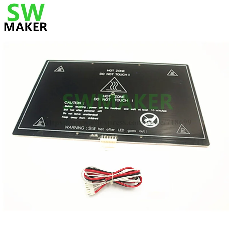 Reprap Prusa i3 MK3 300*200*3mm aluminum heated bed with connector and cable &NTC100 sensor/thermistor
Reprap Prusa i3 MK3 300*200*3mm aluminum heated bed with connector and cable &NTC100 sensor/thermistor