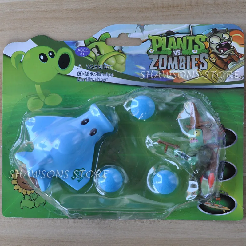 PLANTS VS ZOMBIES игрушки ПВХ Снежный горох самолет с ковбойским зомби фигурка|zombie toys|pvc