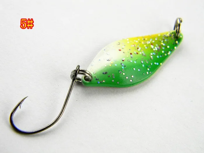 2.5G 2.7G 20Pcs Salon,Bass,Pike Killer Metal Copper Spoons Fishing Spinner  Baits