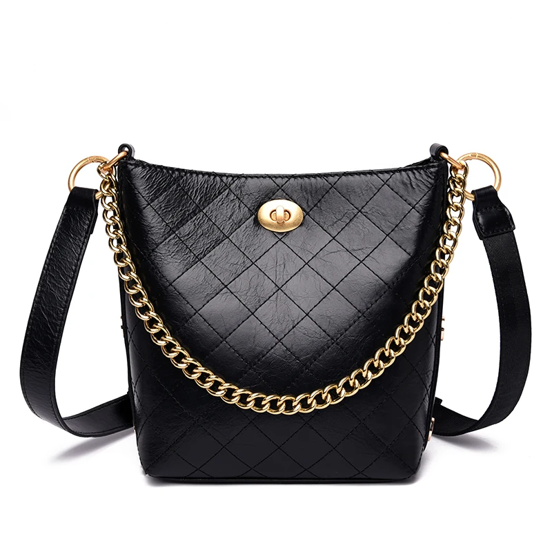 Female Hand Bag Real Genuine Leather Handbags For Women Shoulder Crossbody Bags Cowhide Bucket Purse Bolsos with two Straps
Female Hand Bag Real Genuine Leather Handbags For Women Shoulder Crossbody Bags Cowhide Bucket Purse Bolsos with two Straps