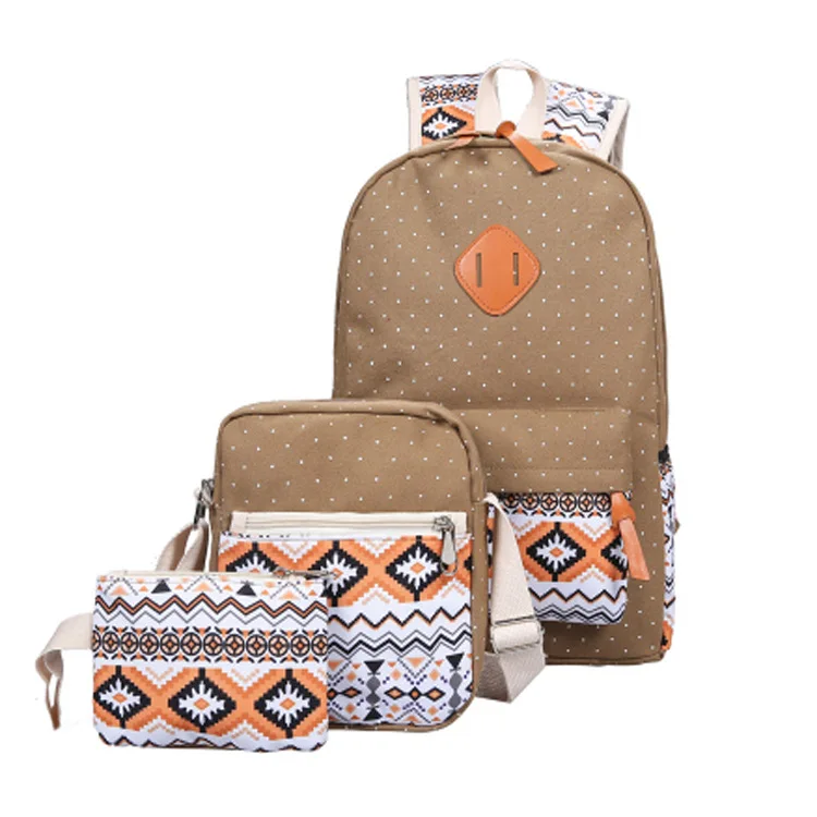 Double shoulder bag new ethnic canvas three-piece backpack canvas spot splice male and female student bag
Double shoulder bag new ethnic canvas three-piece backpack canvas spot splice male and female student bag