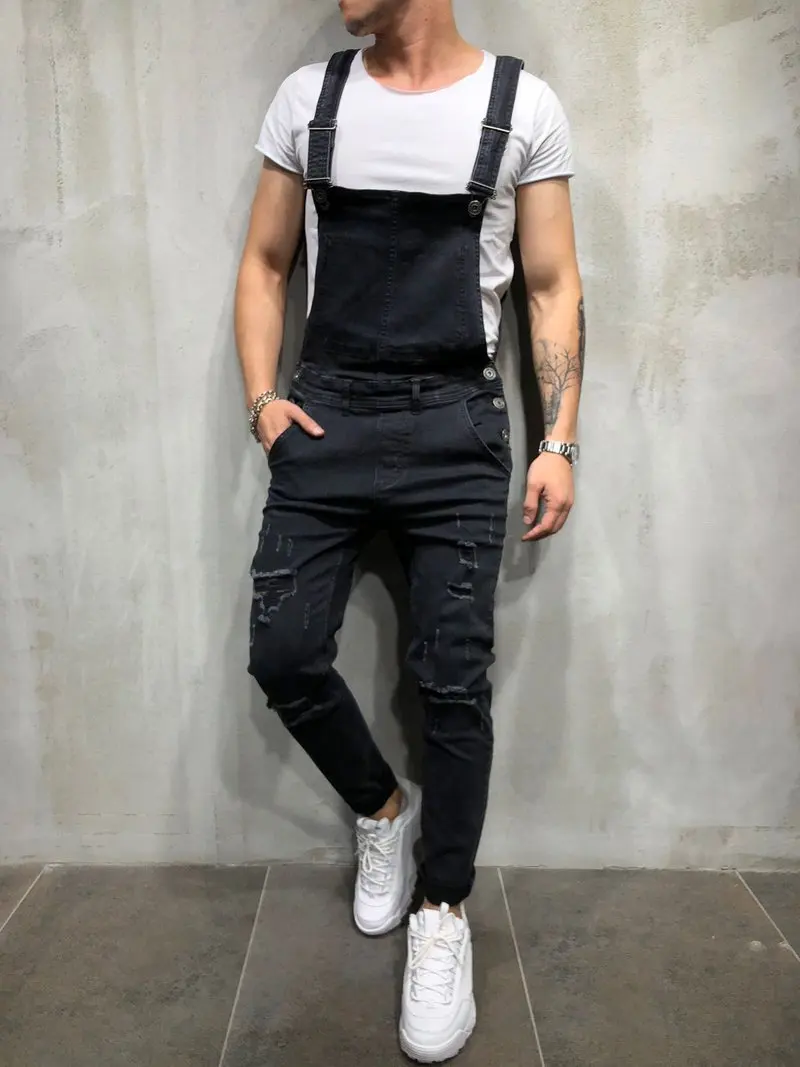 Фото Очень облегающие хлопковые мужские джинсы в состаренном стиле - купить