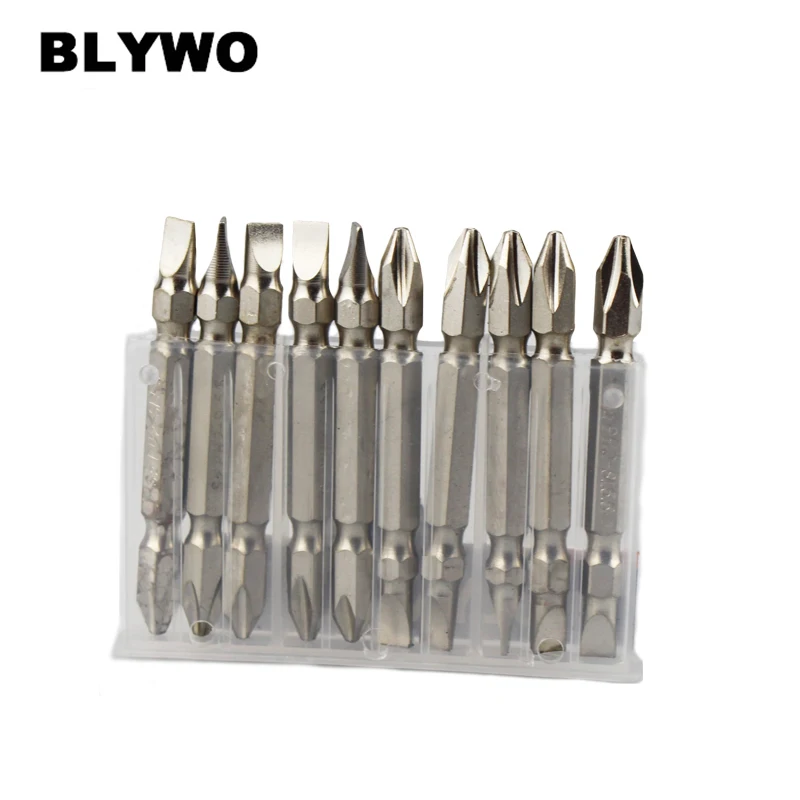 10pcs Double Head Bits Set Length PH2 SL#1 Electric Screwdriver Bit Set 1/4 inch Screw Driver S2 Hex Shank Strong Magnetic
10pcs Double Head Bits Set Length PH2 SL#1 Electric Screwdriver Bit Set 1/4 inch Screw Driver S2 Hex Shank Strong Magnetic