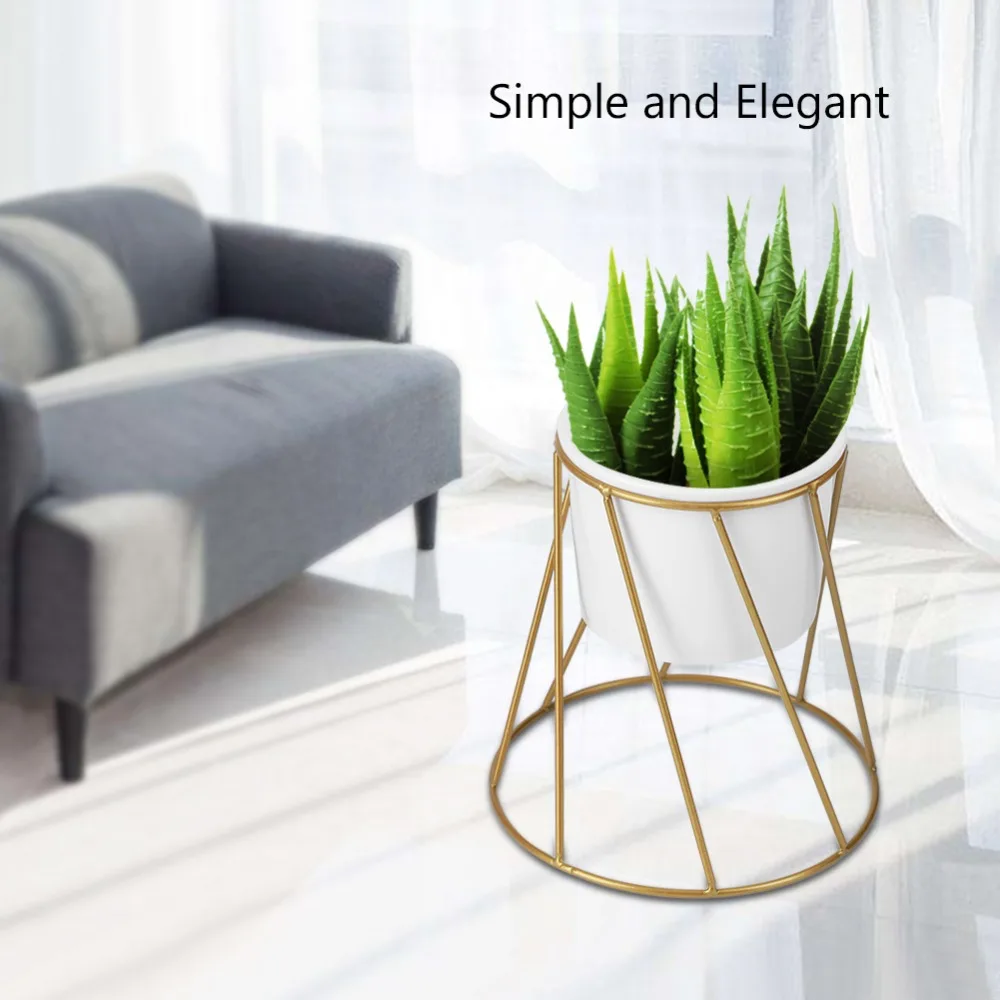 Ceramic Flower Pot and Round Geometric Metal Rack Garden Plant Display Stand Holder
Ceramic Flower Pot and Round Geometric Metal Rack Garden Plant Display Stand Holder
