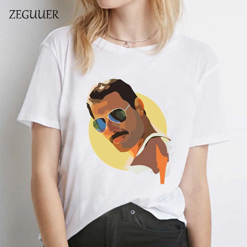 Harajuku Freddie Mercury Summer Funny T Shirts Print Womens Clothing T Shirt Fashion Wind Cotton Round Neck Casual Clothes
Harajuku Freddie Mercury Summer Funny T Shirts Print Womens Clothing T Shirt Fashion Wind Cotton Round Neck Casual Clothes